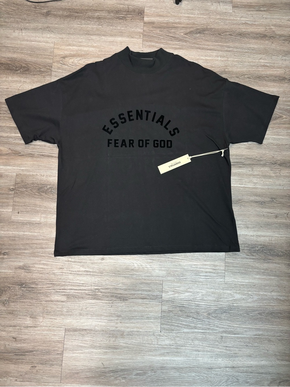 SS23 fear of god essentials Jet Black tee